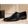 Pantofi eleganti barbati din piele naturala Havana Croco Lac Negru